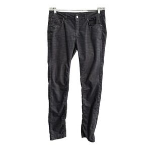 Vtg RICHMOND Women Corduroy Skinny Mid Rise Pants Sz 28 Black Gothic 38-5